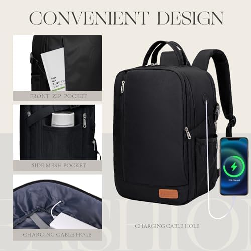 for Ryanair Cabin Bags 40x20x25 Underseat Anti Theft Carry-ons, Travel Backpack Cabin Size Hand Luggage Bag with Water Bottle Holder - Image 6