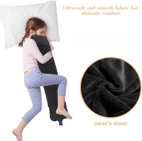 Stuffable Neck Pillow for Travel, 80 * 18.5cm Stuffable Travel Pillow with Adjustable Straps, Travel Pillow Stuffable with Clothes, Neck Pillow Stuffable for Extra Luggage Travel Essentials(Black) - Image 5