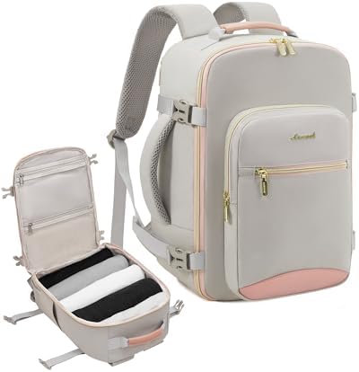LOVEVOOK Ryanair Cabin Bags 40x20x25 Underseat Travel Bag Backpack 20L, Carry-Ons Hand Luggage Bag for Ryan Air Plane, Womens Small Under Seat Rucksack for Travelling