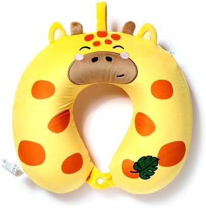 Relaxeazzz Raffi the Giraffe Adoramals Plush Memory Foam Travel Pillow - Neck Flight Airplane Pillow For Travel - Kids Neck Pillows Cushion For Sleeping Neck Pain Adults - Airport Essentials - Image 2
