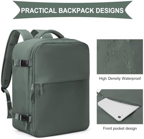 SZLX Cabin Bags for Ryanair 40x20x25 Underseat Travel Bag Carry Ons Ruscksack for Plane Hand Luggage Easyjet Cabin Bag 45x36x20 Travel Backpack Cabin Size Women Men Casual Daypack Fit 14 Inch Laptop - Image 6