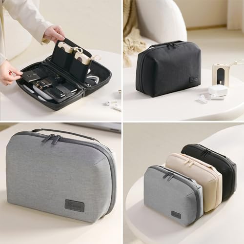 Kaxich Travel Electronics Organizer, Electronics Accessories Bag Portable Cable Organizer Case Waterproof Universal for Adapters Memory Cards, USB Cables (Gray) - Image 7