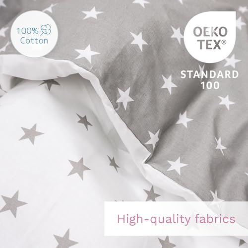 2 Piece Baby Children Quilt Duvet & Pillow Set 120x90 cm to fit Toddler Cot Bed (Big Stars) - Image 8