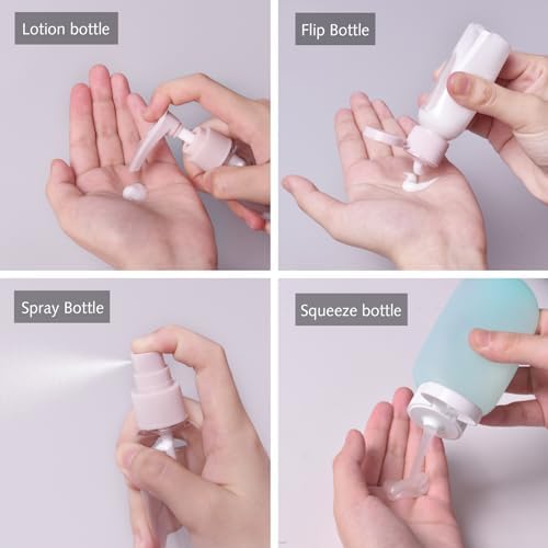 Travel Containers Kits,11 PCS Travel Accessories Leakproof Squeezable Travel Bottles Refillable Containers Kit with Bags for Cosmetic Shampoo Lotion Liquids - Image 5