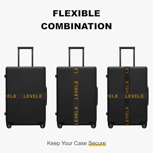 LEVEL8 Luggage Straps for Suitcase, Adjustable Belts Travel Accessories (Black, 2 PCS Set) - Image 6