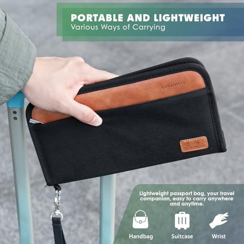 Travel Wallet, Family Passport Holder, RFID Blocking Travel Accessories Organizer for Tickets, Cards, Cash, Holiday Essentials Case Cover for Man & Woman - Image 9