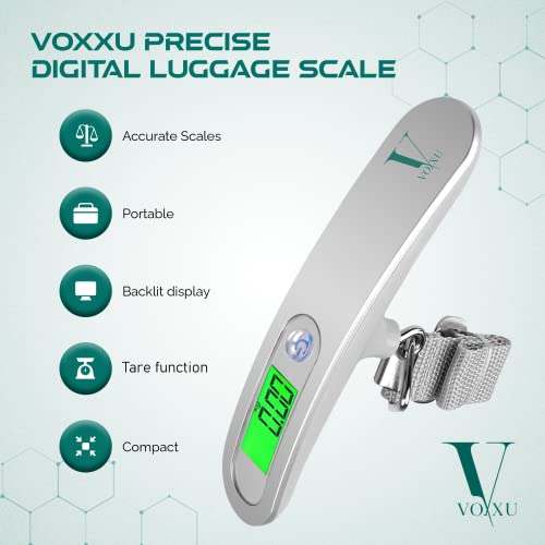 Precise Digital Luggage Scale with 110lb/50Kg Capacity – Portable Suitcase Weighing Scales | Accurate Luggage Scales for Suitcases | Heavy Duty Weighing Scales for Luggage | Travel Accessories - Image 3