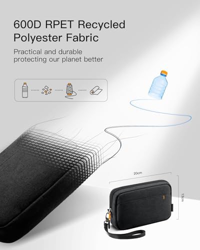 Inateck Electronics Organizer, Water-Resistant Travel Organizer, Multi-Purpose Accessory Bag, Compatible with Mouse, Cables, Mobile Power, USB Flash Drive, Black - Image 4