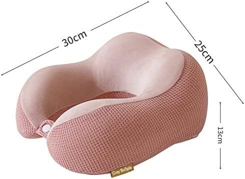 Travel Pillow - Neck Pillow for Traveling, Memory Foam Portable Support Pillow,Comfortable and Lightweight Quick Pack for Camping,Sleeping Rest Cushion (Pink) - Image 8