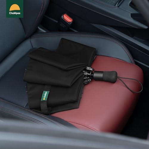 Travel Windproof Strong Compact Umbrella - 10 Ribs Portable Umbrella for Men and Women - Inverted Folding Automatic Umbrellas for Wind and Rain, 210T Fabric 105cm Span - Image 8
