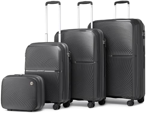 British traveller Hartschale Koffer Trolley PP Handgepäck Reisekoffer mit 4 Spinnerräder Rollkoffer TSA-Schloß Teleskopgriff Suitcase - Image 9