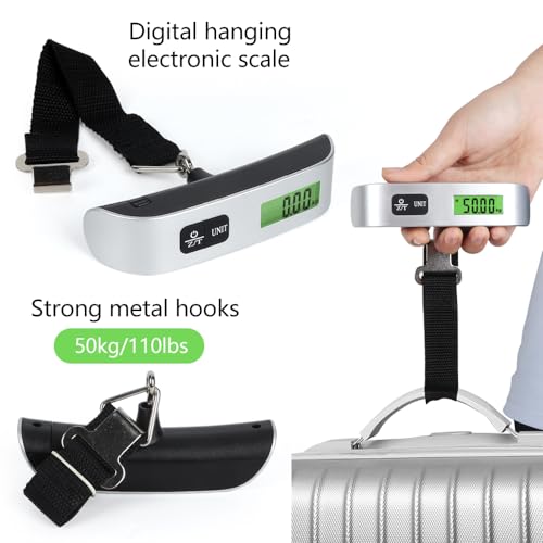 VERSA ESSENTIALS Digital Suitcase Scale, Portable 50KG Travel Hanging Scale, Temperature Sensor and Battery Included - Image 6