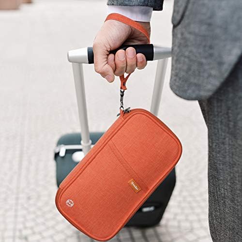 RFID Blocking Family Passport Wallet Holder Waterproof, Travel Document Organizer Credit Card Clutch Bag for Men Women - Image 5