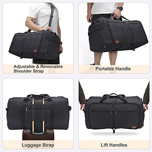 Urtala Travel Duffel Bag for Men & Women, 120L Holdall Bag Foldable Weekend Overnight Bag with Shoe Compartment & Shoulder Strap, Lightweight Waterproof - Image 5