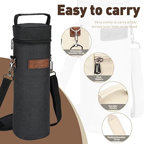 Wine Cooler Picnic Bag, Single Bottle Wine Carrier Insulated, Padded Thermal Wine Tote Bag for Beach, Wine Lover - Image 5