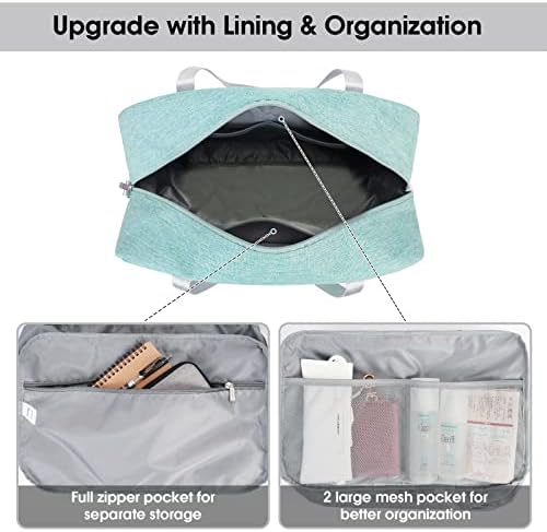 for Ryanair Cabin Bag 40X20X25 Underseat Foldable Travel Duffel Bag Holdall Tote Overnight Weekend Carry on Luggage for Women and Men 20L (Mint Green) - Image 4