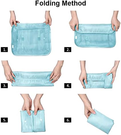 OSDUE Travel Organisers, 8pcs Packing Cubes for Suitcases, Travel Luggage Packing Organizers, Waterproof Travel Essentials Bag, Clothes Shoes Cosmetics Toiletries Storage Bags, Travel Accessories - Image 6