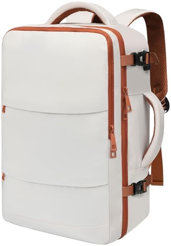 BAGAIL Travel Backpack, Light - Waterproof - USB Port, Quick Check Hand Luggage Backpack, Cabin Bags and Underseat Carry-Ons, Great to Use as Laptop Backpack or Casual Backpack