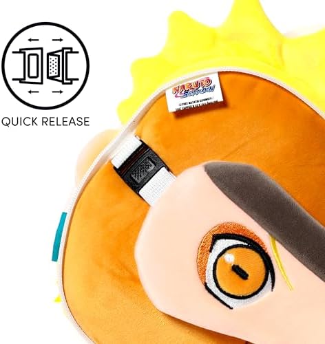 Relaxeazzz Naruto Plush Travel Pillow & Eye Mask - Sleep Eye Mask Masks - Kids Travel Accessories for Sleeping Airplane - Flight Plane Neck Pillow Pillows - Image 5