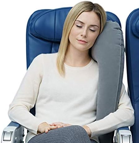 TRAVELREST Ultimate Travel Neck and Body Pillow - Unparalled Support Design, Essentail for Bus, Train, Airplane, Office, Wheelchairs, Comfort and Support, Rolls Up, Straps to Airplane Seat & Car- Blue - Image 5