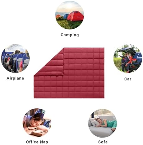 KingCamp Camping Blanket Lightweight Outdoor, Travel Blanket Multifunctional Warm, Sleeping Blankets Ultralight with Snap Button, Sleeping Quilt for Picnics Beach Camping Hiking Car Indoor - Image 8