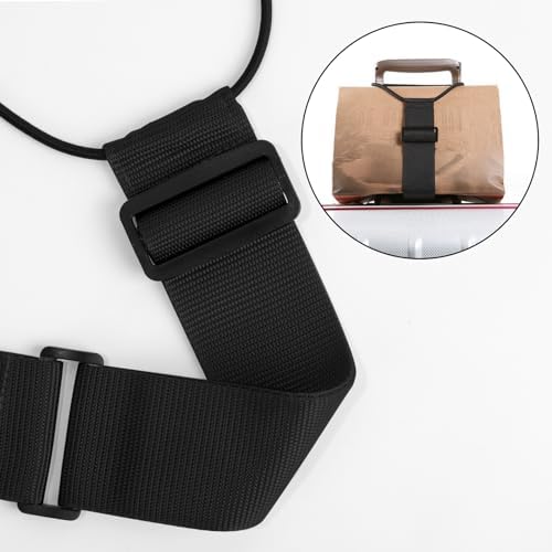 2 Pcs Elastic Fastening Belt for Luggage, Adjustable Luggage Straps for Suitcases Attach Bags, Portable Travel Suitcase Accessory (2 Black) - Image 2