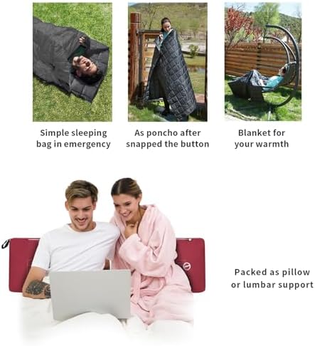 KingCamp Camping Blanket Lightweight Outdoor, Travel Blanket Multifunctional Warm, Sleeping Blankets Ultralight with Snap Button, Sleeping Quilt for Picnics Beach Camping Hiking Car Indoor - Image 4
