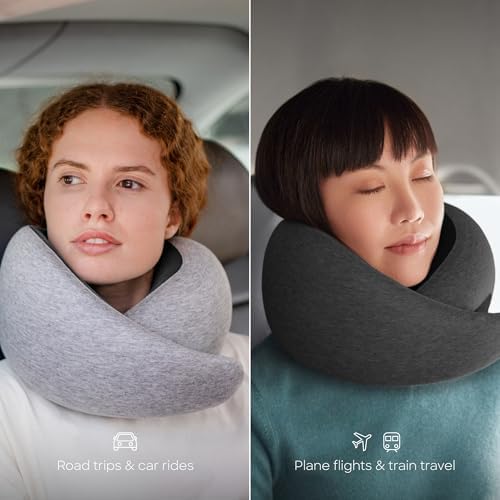 Ostrichpillow Go - Luxury Travel Pillow with Memory Foam | Airplane Pillow, Car Travel Pillow, Neck Rest (One Size, Blue Reef) - Image 6