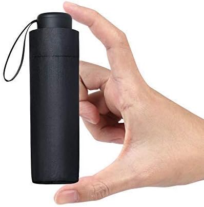Vicloon Mini Travel Umbrella, Pocket Umbrella, Portable Compact Folding Umbrella, Small Light-Weight Waterproof Umbrella, Rain and Sun Umbrella (Black) - Image 3