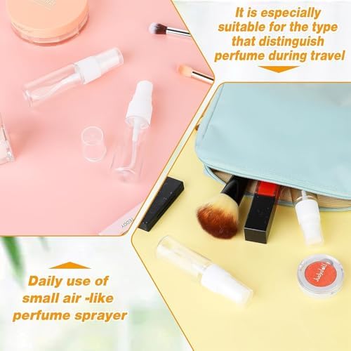 Travel Spray Bottle 0.7oz/20ml 4 Pack Small Spray Bottle Empty Spray Bottle Leak Proof Fine Mist Empty Plastic Refillable Spritz Bottle for Perfume Toners Rose Water Cosmetics - Image 6