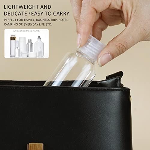 6 Pcs 100ml Travel Bottles, and 2 Pcs 50ml Travel Empty Bottles, with 3 Pcs Funnels and 15 Pcs Self-adhesive Labels, Sub-bottling of Cosmetics and Liquids,Used for Vacation and Travel - Image 6