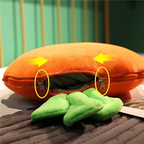 Pillow Blanket 2 in 1 Travel, Large Comfort Pillow Blanket Dual-Purpose Design Soft Warm Multi-Functional Cushion Travel for Sofa Bed Office Rest (40 * 40cm,Round-Pineapple) - Image 4