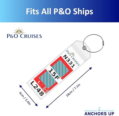 P&O Cruise Luggage Tag Holders [4 Pack] – Waterproof, Durable with Steel Loops – Fits All P&O Cruise Ships for Cruising in 2025, 2026 and 2027 – Cruise Essentials - Image 2