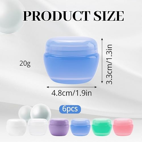 6PCS Travel Pots for Toiletries Waterproof Seal Travel Pots Leakproof Plastic Travel Containers Sets Travel Pots for Cream Travel Containers for Toiletries Lotion Travel Bottles Accessories - Image 2
