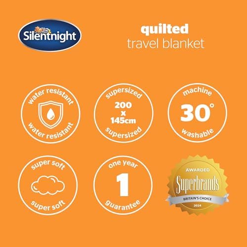 Silentnight Camping Collection Quilted Travel Blanket - Cosy Soft Fleece Keep You Warm Outdoor - Water & Wind Proof for Hiking Campfire Car or Garden - Lightweight Compact Machine Washable, 145x200cm - Image 9