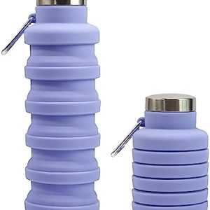 Collapsible Water Bottle Uk Brand Bpa Free Silicone Travel Essential Foldable Gym Bottle Leakproof Hiking Camping Accessories Cycling Bottle Yoga Bottle Kids 500ml