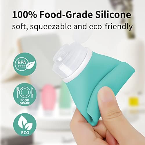 Opret 100ml Silicone Travel Bottle for Toiletries, 4 Pack Leak Proof Refillable Travel Containers Squeezable Travel Essentials for Shampoos, Conditioner and Cream, BPA Free and TSA Approved - Image 3