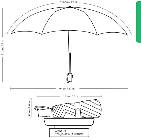 Umbrella Reverse Close Folding Windproof Travel Umbrella - Compact and Portable for Easy Carrying with Auto Open-Close - for Men and Women - Image 5