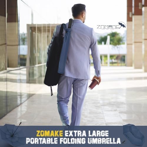 Golf Umbrella 62 inch - Umbrellas Windproof Strong Folding Umbrella Portable for Travel,Extra Large Compact Umbrella Double Canopy Vented for Men Women - Image 6