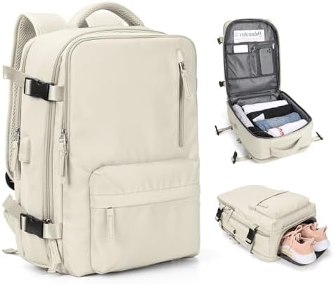 SZLX Large Travel Backpack for Women Men Cabin Bags for Ryanair Easyjet Underseat Hand Luggage Bag Carry on Travel Backpack Cabin Size Flight Rucksack Fit 14 Inch Laptop with Shoe Compartment