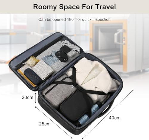 MATEIN Expandable Ryanair Cabin Bags 40x20x25 Underseat, Travel Backpack Cabin Size 20L, Ryanair Underseat Bag 40x20x25, Rucksack for Plane Hand Luggage Backpack, Casual Daypack for Airlines, Black - Image 6