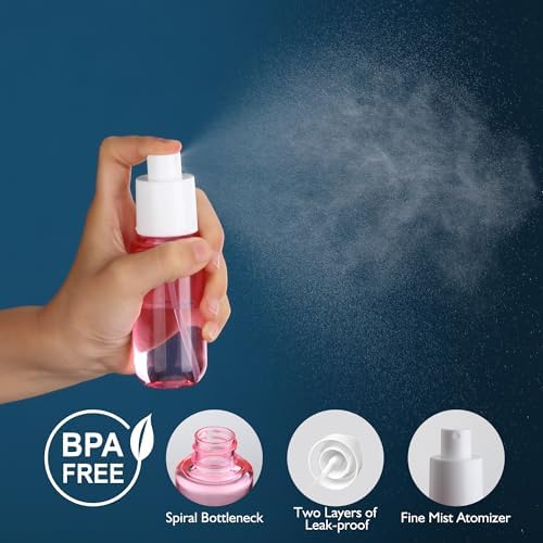 Travel Spray Bottles 40ml/1.35oz Fine Mist Empty Spray Bottles (4PCS) Mini Refillable Plastic Travel Bottle Set for Traveling and Outgoing - Image 3