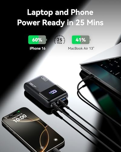 INIU 65W 20000mAh Portable Charger for Laptop & Phone, Mini Power Bank with PD QC Fast Charging (USB-C in/Out) - High Capacity Electronics Battery Pack for iPad, Samsung, Travel, Camping, Outdoor - Image 3