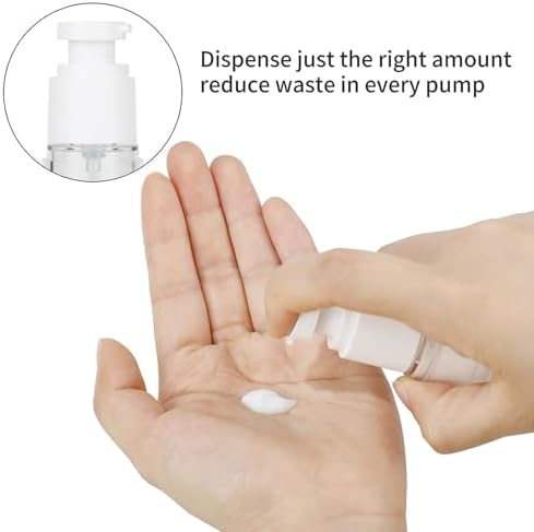 LONGWAY 6Pcs 30ML Airless Pump Bottle, Travel bottles for Toiletries Refillable Empty Containers Vacuum Press Pump Bottles for Foundation, Essence, Lotion - Image 5