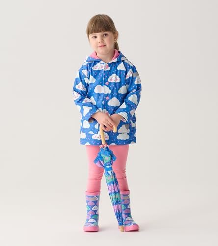 Hatley Girl's Printed Umbrella, Cheerful Clouds, One Size - Image 2