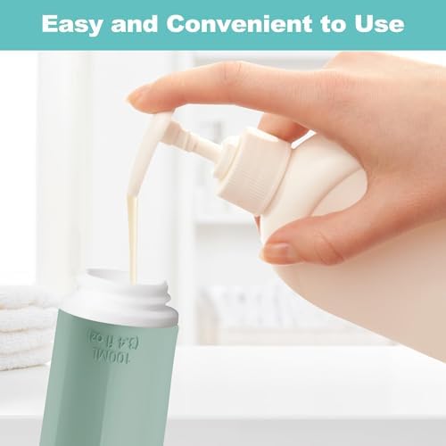 Opret 100ml Silicone Travel Bottles for Toiletries, 4 Pcs Leak Proof Portable Travel Container Refillable Squeezable 3.4oz for Shampoos and Conditioner, BPA Free and TSA Approved - Image 5