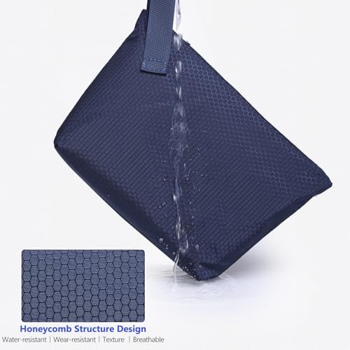 HYZUO Electronics Organiser Bag Tech Accessories Pouch Water-Resistant Storage Bag for Charger, Cables, Power Bank, Hard Drive, Cards, Stylus, Gadgets, Portable Carrying Accessory Bag, Navy Blue - Image 5