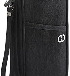 dayday® 4 Passport Holder Travel Wallet Accessories Document Airplane Holiday Essentials Organiser Bag with RFID Blocking Unisex Family Cover Case | Gifts for Men Women