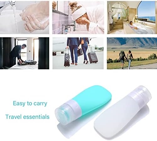 2 Pcs Silicone Travel Bottles,Leak Proof Refillable Squeezable Containers with Transparent Carry Bag,Mini Small Empty Travel Bottles for Shampoo,Conditioner,Lotion,Toiletries(38ml) - Image 6