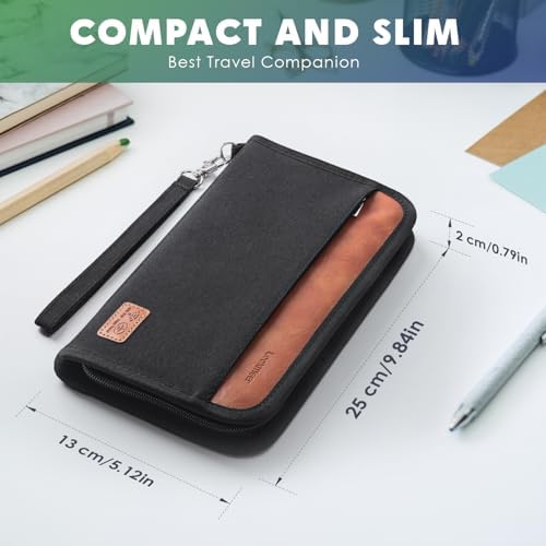 Travel Wallet, Family Passport Holder, RFID Blocking Travel Accessories Organizer for Tickets, Cards, Cash, Holiday Essentials Case Cover for Man & Woman - Image 8